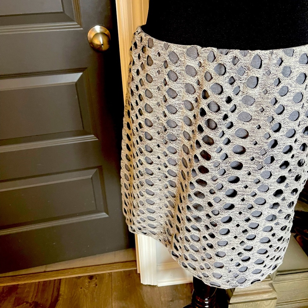 Chelsea and Violet Heather Grey Fun mini skirt. Cool Funky Edgy design! Size L